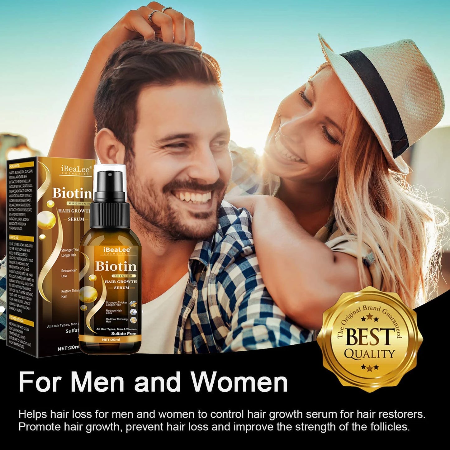 Biotin Fast Growing Hair Care Essential Oils For Men Women